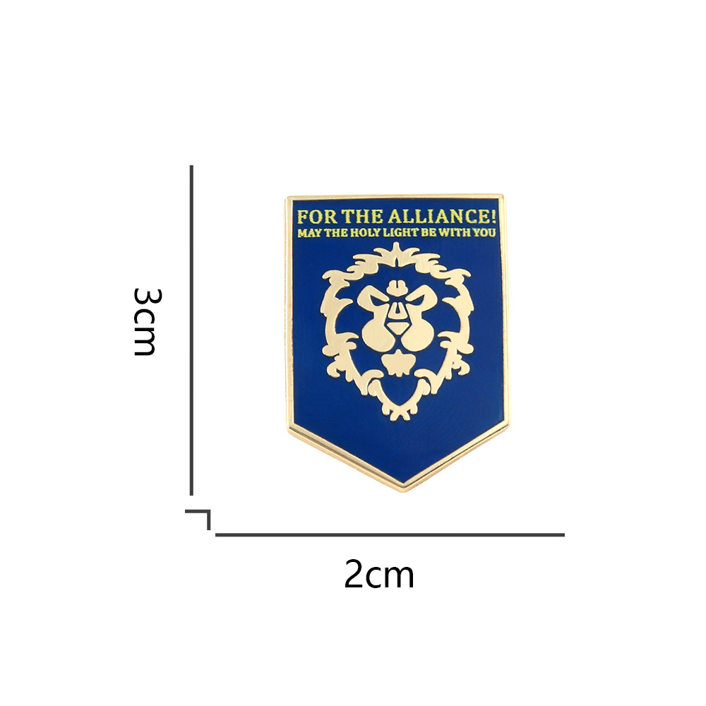 Blizzard Blizzard Game World of Warcraft Brooch Tribal Alliance Flag Badge Classic Game Picture Standard Accessories