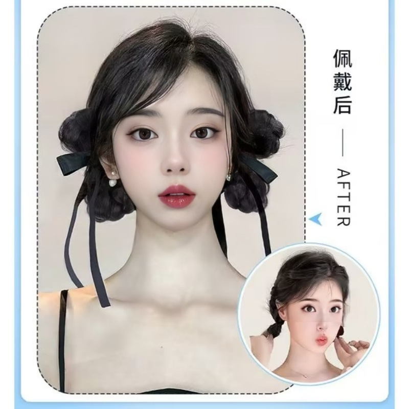 メーカー直販かつらの女性リボンは丸子の頭を縛ります。|undefined