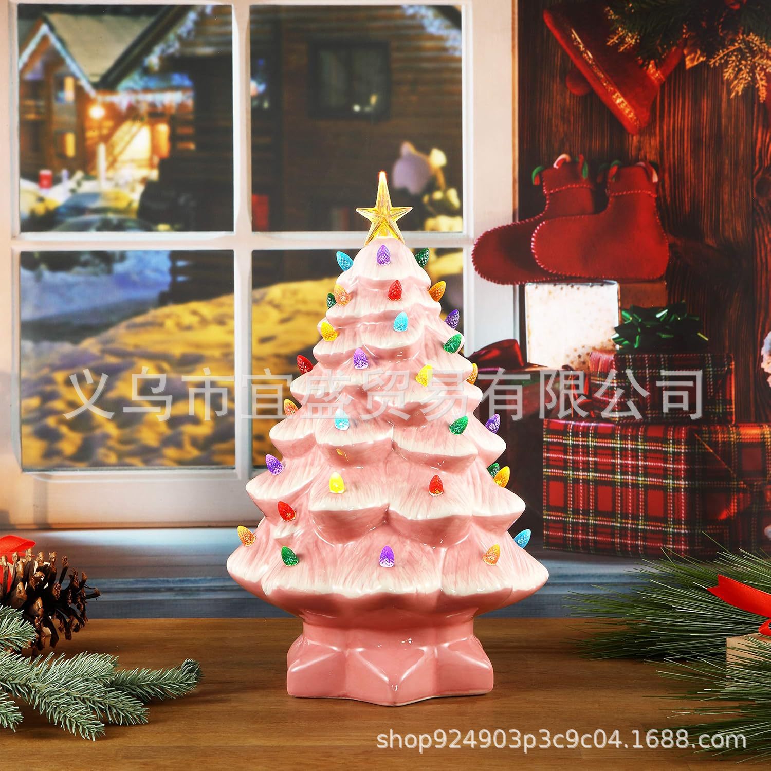 Navidad transfronteriza árbol de Navidad socket estética decoración diseño decorativo para el hogar decoración de patio ideas de decoración de Navidad