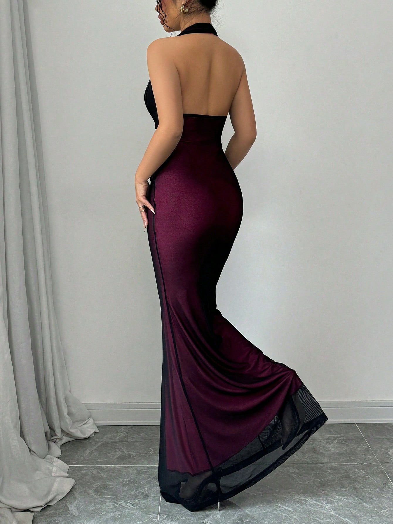Cross-Border European And American Foreign Trade 2025 Summer New Women's Sexy Halter Mesh Pure Desire Sleeveless_ecoleips.com
