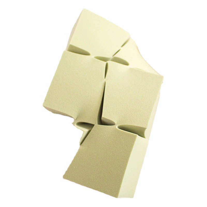 Звездный карман в том же стиле, трапециевидная зеленая слоеная губка для макияжа с 12 разрезами, становится больше при воздействии воды, влажной и сухой, прозрачный макияж двойного назначения