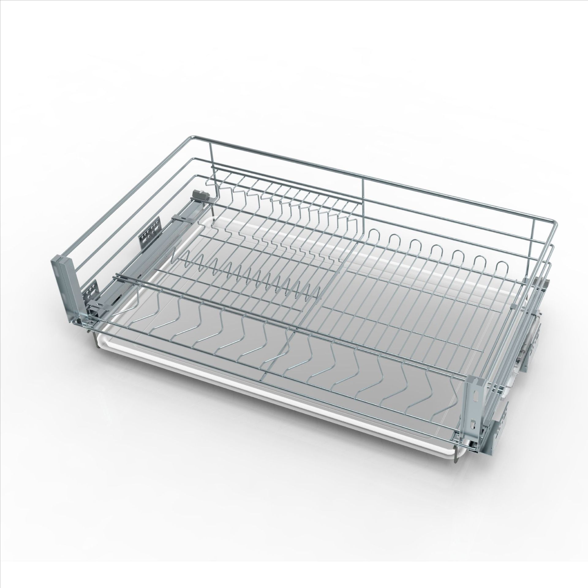 Alta platina cocina armario de cocina canasta de deslizamiento armario de cocina canasta de amortiguación cajón canasta de almacenamiento de platos estante de platos