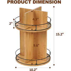 木质铁木组合置物架桌面厨房可旋转调料架厨具餐具多层整理收纳架