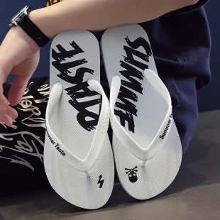 Flip flops men's slippers men's trendy Korean style beach shoes men's summer 2024 new outdoor wear personalized sandals men