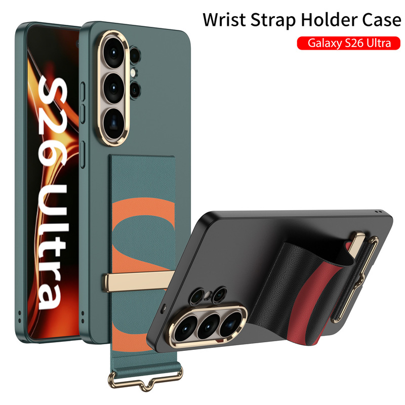 Suitable for Samsung S26Ultra phone case with wrist strap stand, contact lens frame, S25Ultra ultra-thin anti-drop protective cover Suitable for Samsung S26Ultra phone case with wrist strap stand, contact lens frame, S25Ultra ultra-thin anti-drop protective cover