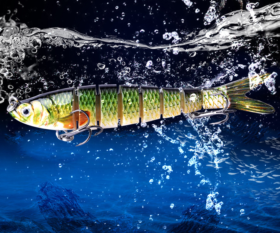 Multi Jointed Minnow Swimbait 8 Colors Hard Swimbaits Fresh Water Bass Swimbait Tackle Gear