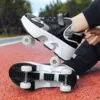Dark Gray High Quality DF03 Leather Covered Four Wheels Retractable Black◁Ending soon