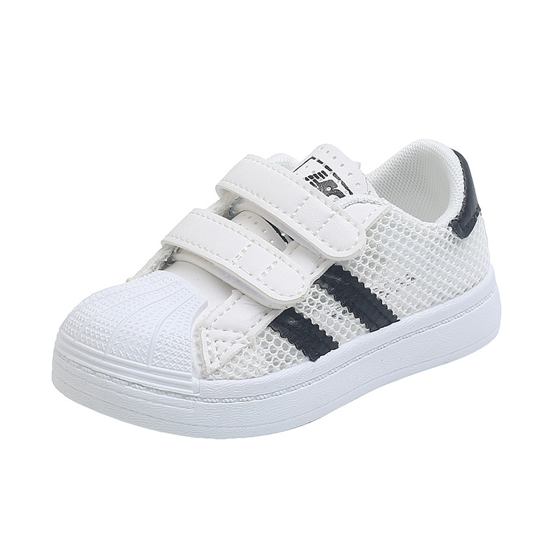 2021 nya barns lilla vita 1-6 år gamla skalbräda för män och kvinnor ihåliga meshskor Mjuk sula Babysport_voghion.com