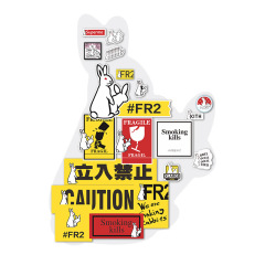 Trendy art style stickers dirty FR rabbit DIY decoration mobile phone car luggage laptop helmet car sticker