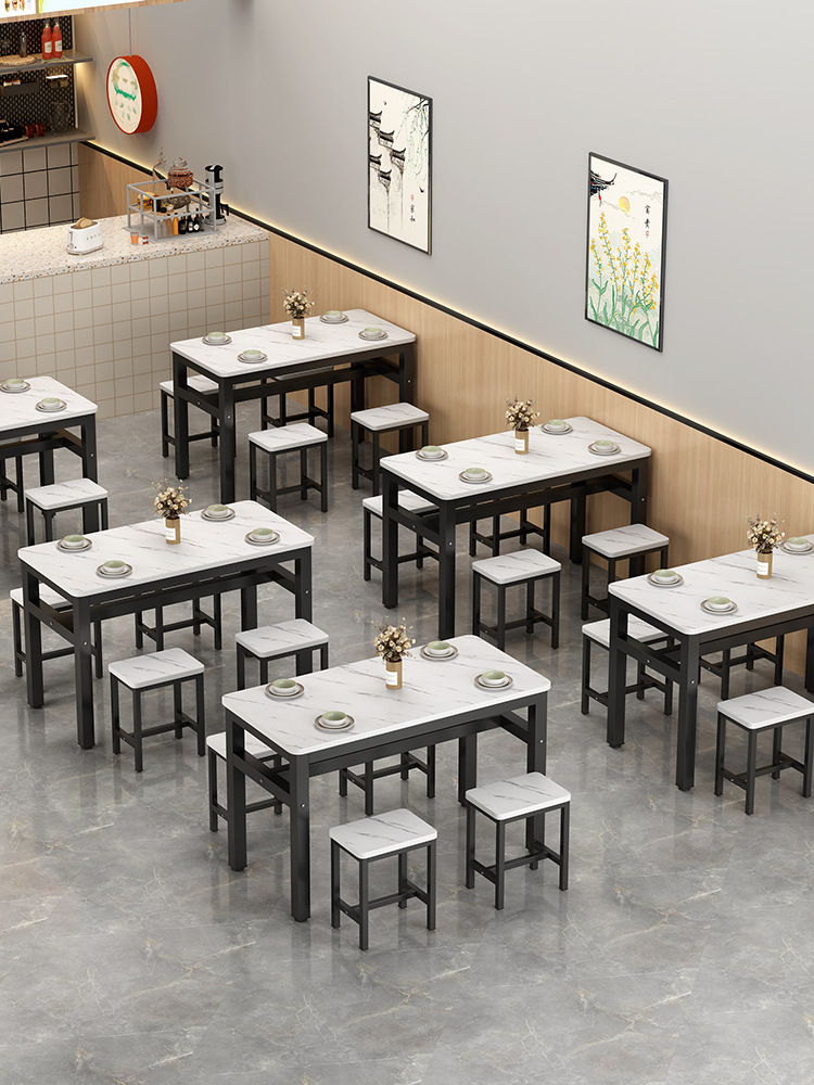Table furniture set rental for dining hall, canteen, restaurant, fast food, dining room, small eatery, breakfast shop, and cafe.
