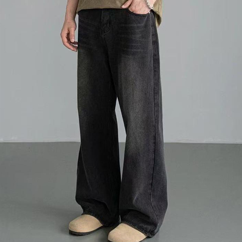 Men's Lightweight Loose Fit Straight Leg Jeans - Classic Casual Trousers For Everyday Comfort & Style_mkmklike.com