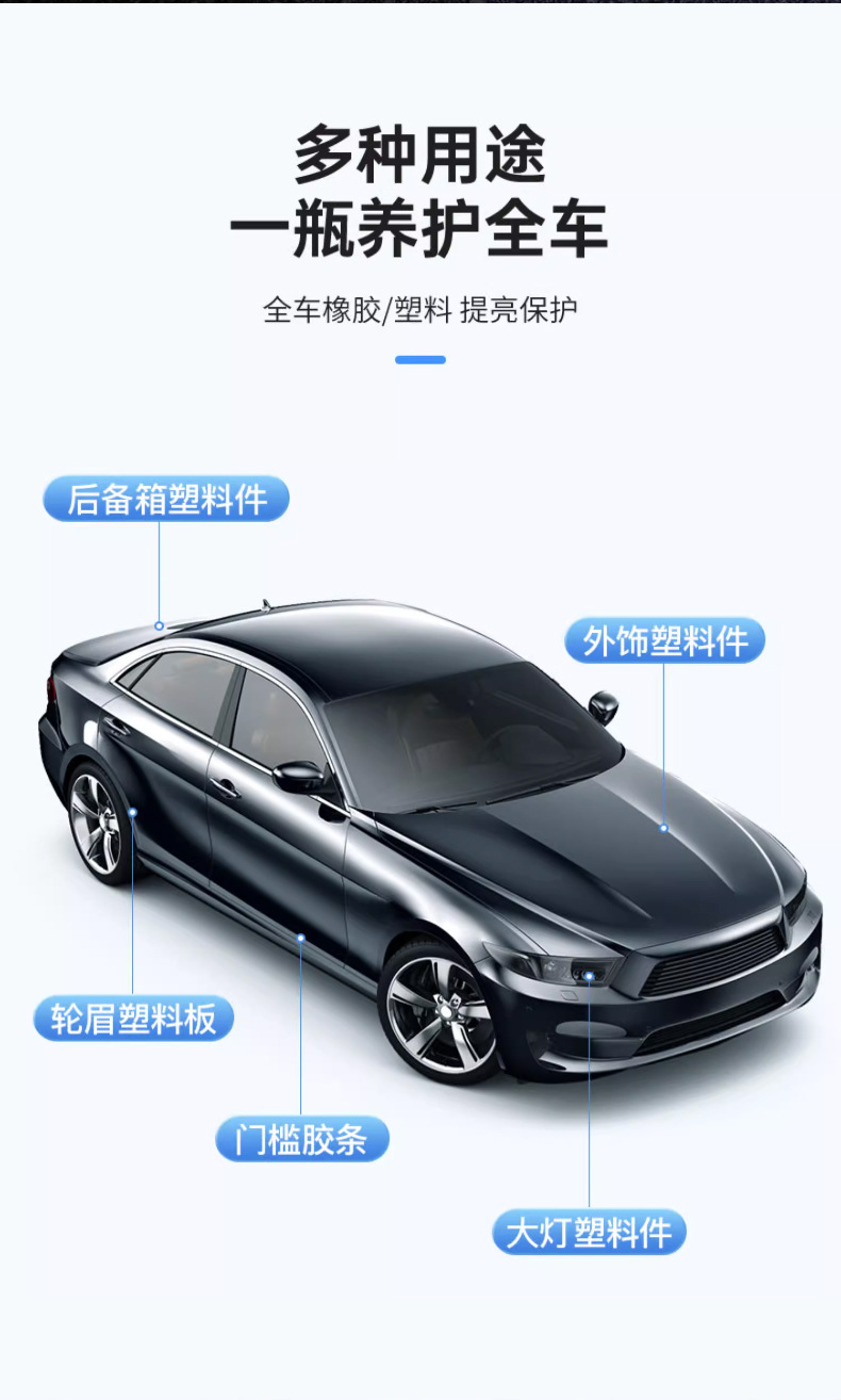 Puluchi Tire Foam Brightener Refurbishment Agent Protects Oil Wheel Brightening and Blackening Car Maintenance Tire Cleaning Agent