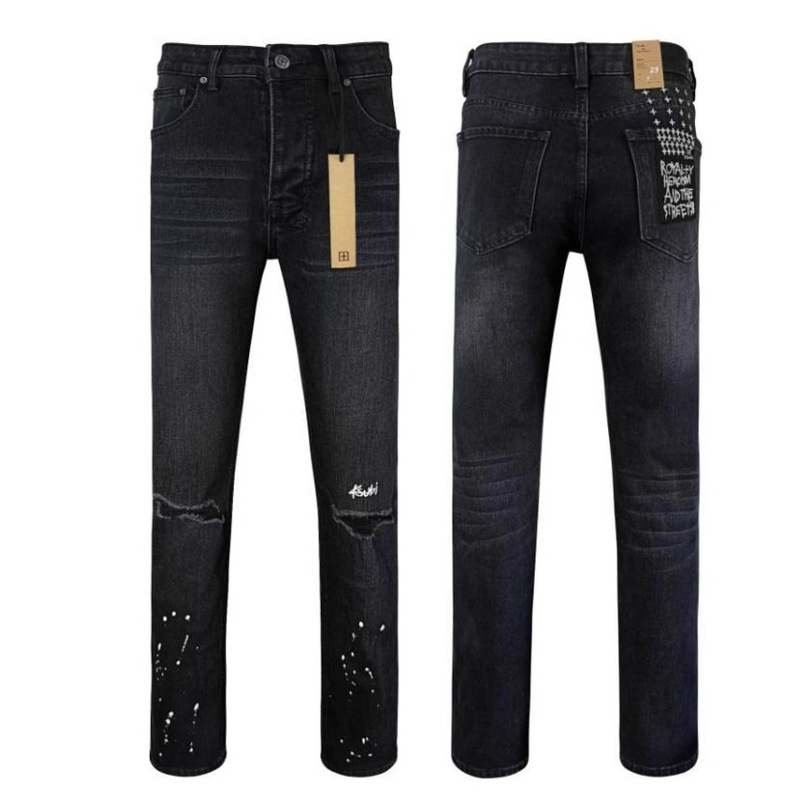 Cross-Border Fashion Ksubi Correct Version Retro Ripped Washed High Street Men's and Women's Casual Trendy Stretch Jeans