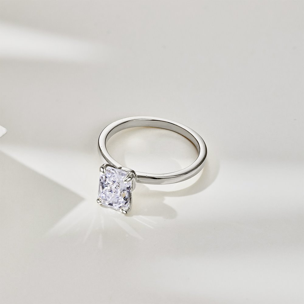 Europe and America cross border INS style S925 sterling silver 8A Ice Flower cut high luxury fashion all-match female ring5