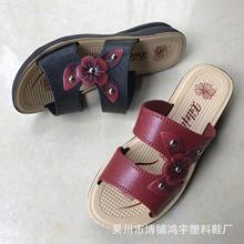 2016夏季新款女士高跟拖鞋复古唯美中年妈妈高跟凉拖鞋跑江湖拖鞋