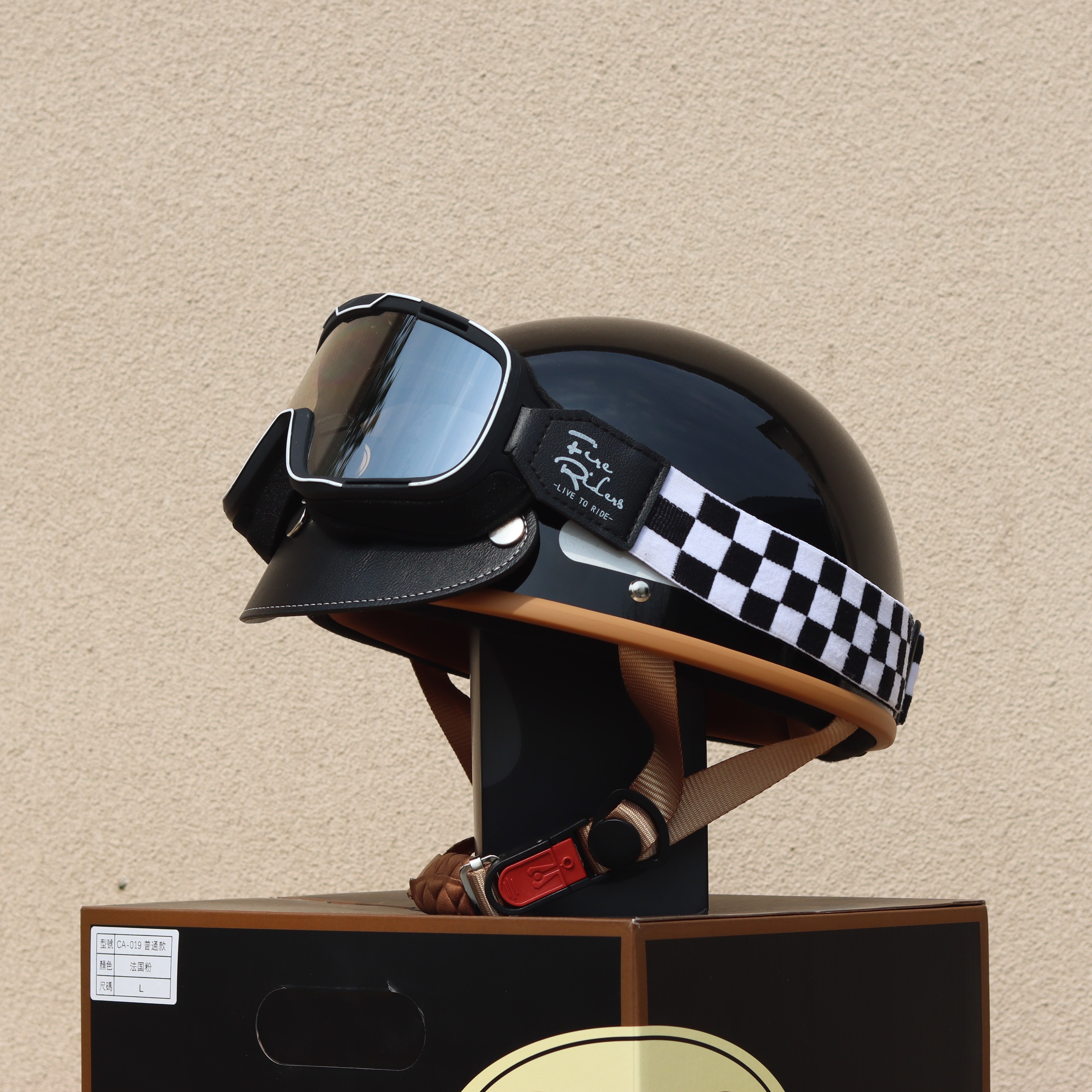 Taiwan Retro Half Helmet Motorcycle Electric Lightweight 3C Summer