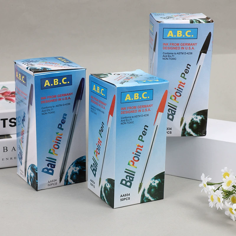 Канцелярские принадлежности Fengting 934, шариковая ручка типа 1,0, без утечки чернил, повседневная прозрачная шариковая ручка, гостиничное общественное питание