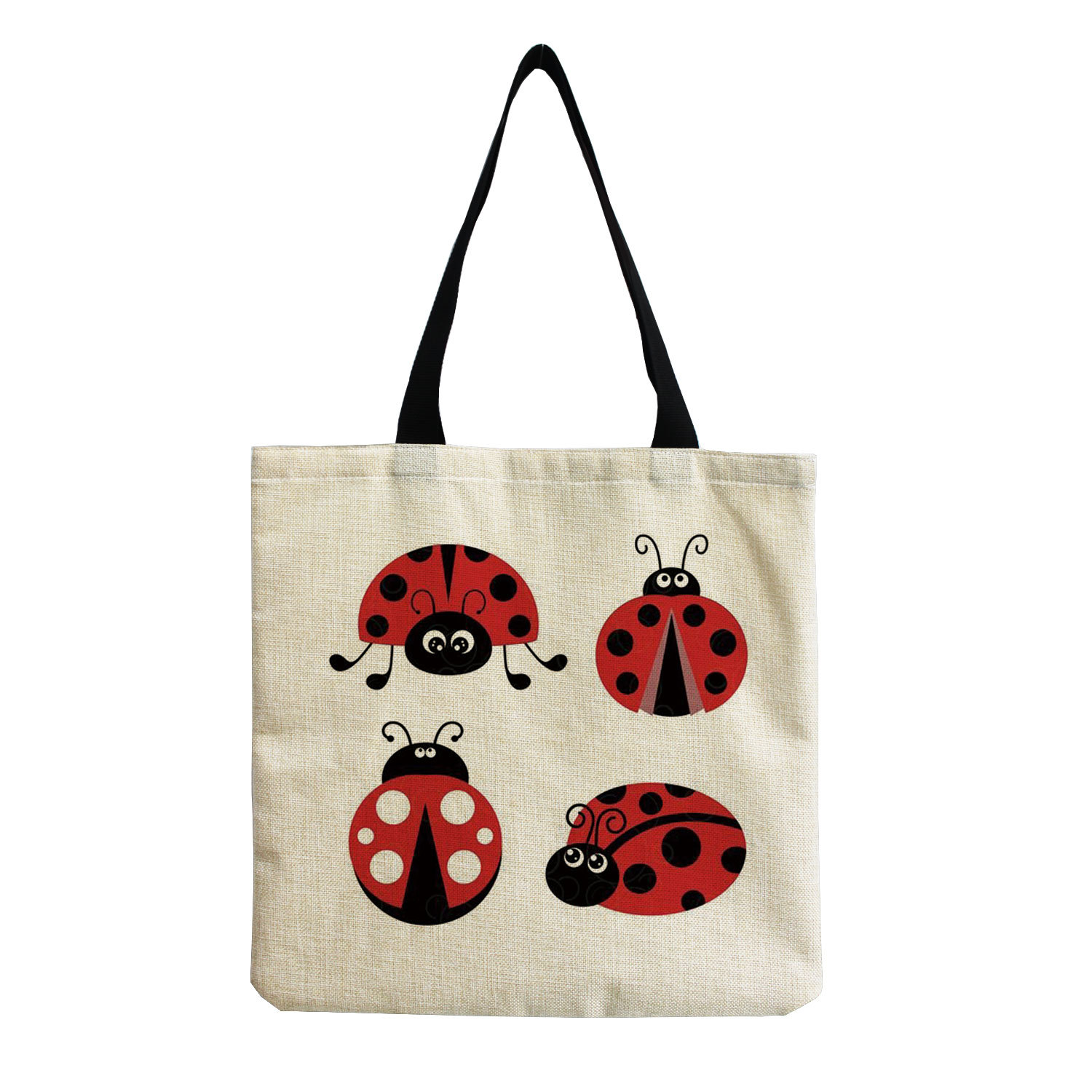 厂家批发昆虫印花单肩包 简约托特包批发 女学生上课时尚手提包