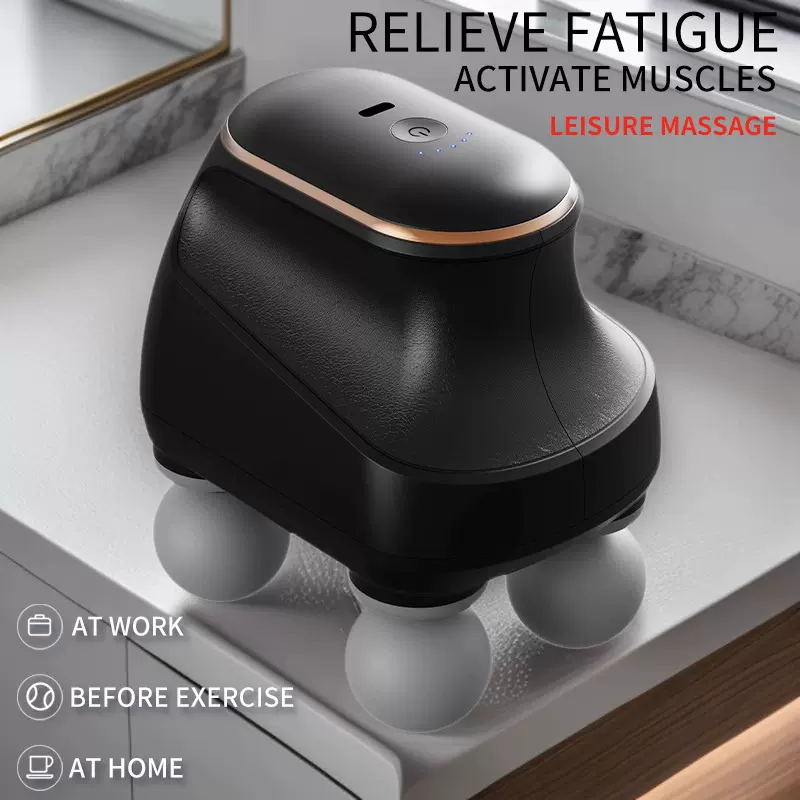 跨境爆款筋膜枪炮机颈椎冲击枪迷你四头按摩器mini筋膜抢厂家批发