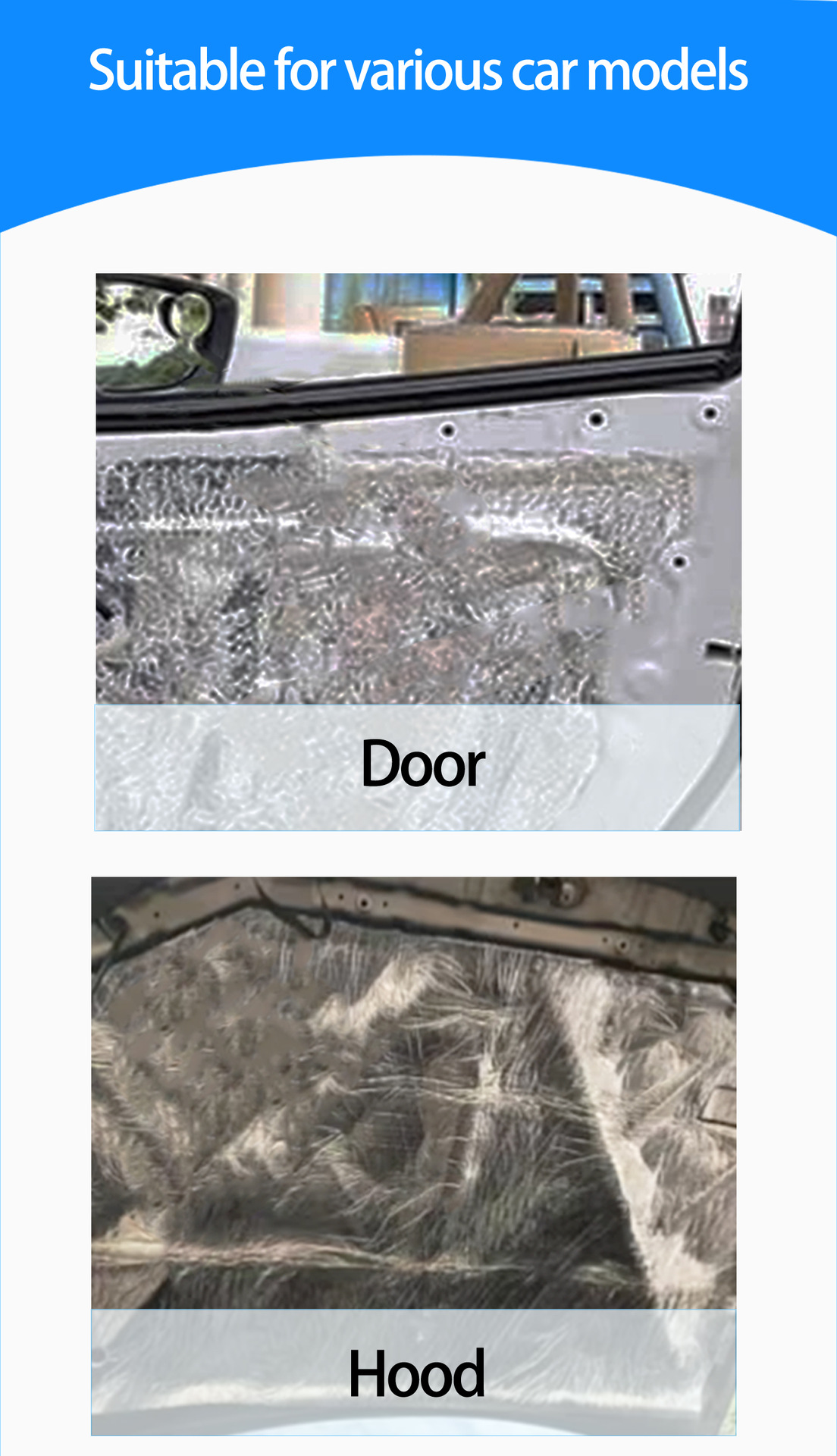 200Cm*50Cm Car Aluminum Foil Soundproofing Cotton Insulation Rv Heat Insulation Soundproofing Mat with Adhesive Backing Self-Adhesive Cross-Border Bestseller