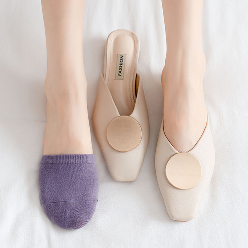 Half Socks Women's Forefoot Shallow Mouth Boat Socks Women's Invisible Half Socks Spring Thin High Heels Half Socks Wholesale