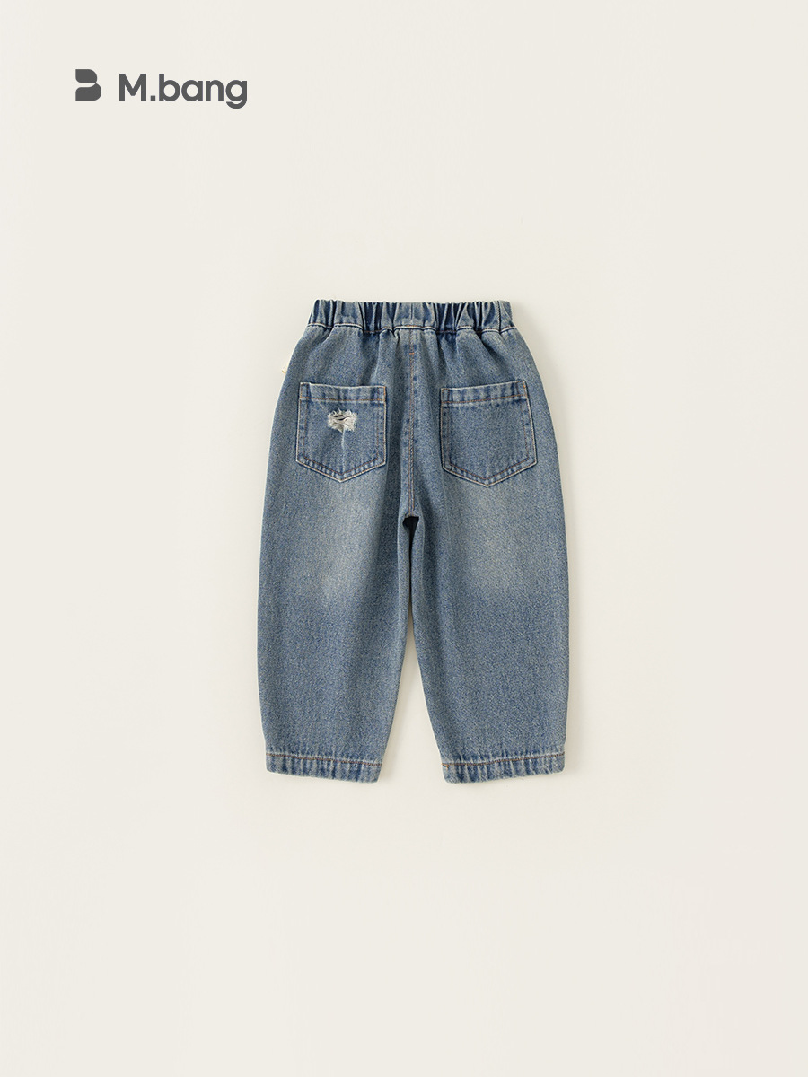 Yoobao ropa infantil coreana para niños pantalones agujeros vaqueros para niños pantalones largos de bebé sueltos nuevos vestidos de otoño