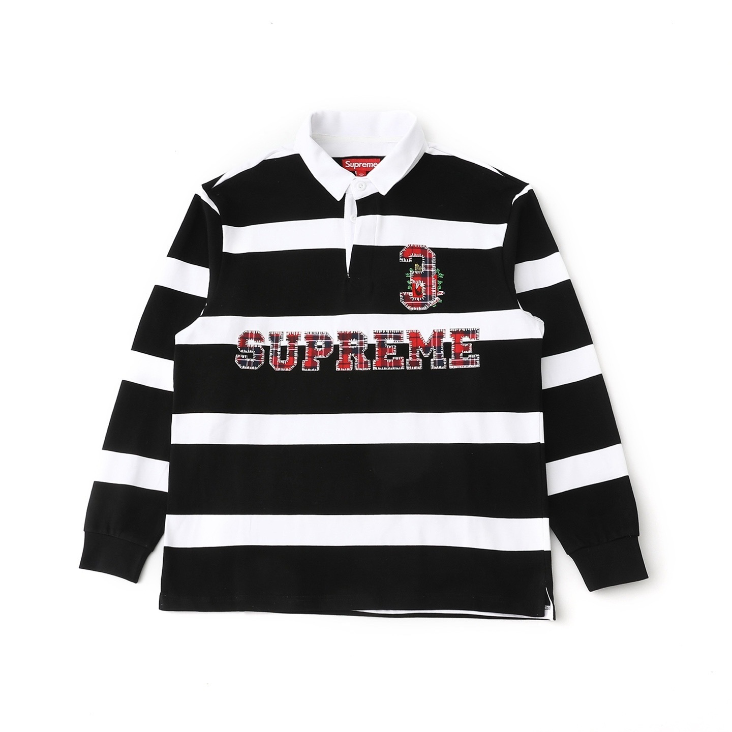 Supreme Stripe Rugby Shirt Black