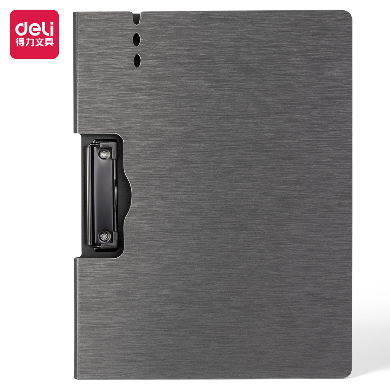 得力64512(deli)A4橫式折頁板夾會議夾 加厚硬文件夾 詩朗誦簽約