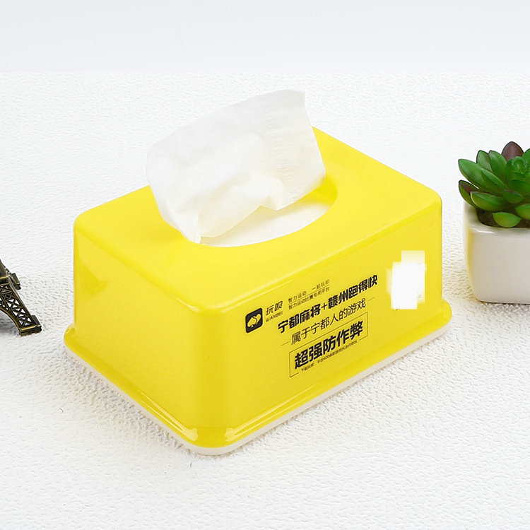 厂家广告纸巾盒定 做 餐巾纸印刷非PBATlogo 车用纸盒订 制