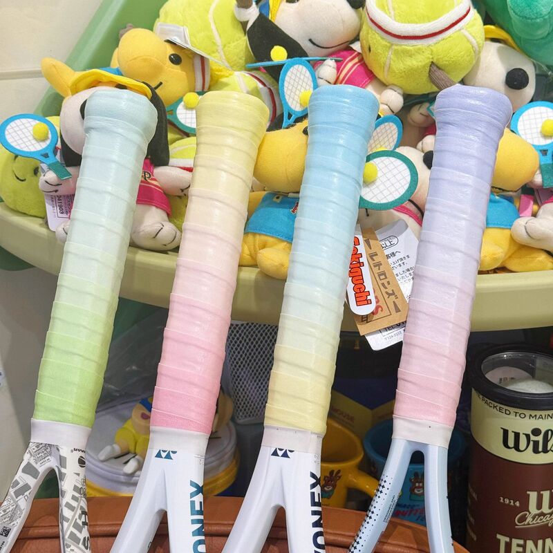 New Tennis Double Gradient Hand Glue Colorful Racket Hand Glue Tennis Grip Glue Badminton Sweat-Absorbent Band Sticky Hand Glue