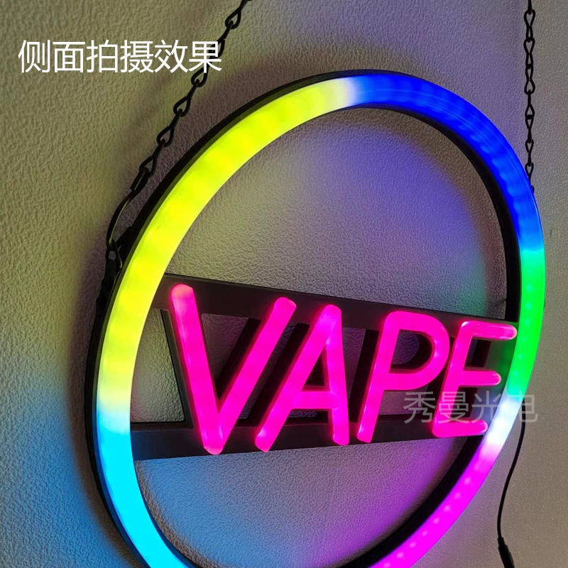 VAPE SIGN VAPE полноцветная неоновая лампа рекламный щит Vape красочная световая карта с дистанционным управлением и несколькими режимами мерцания