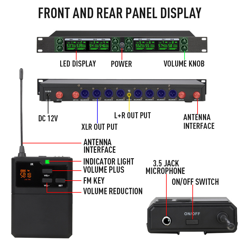 Professional Wireless Lavalier Microphone For Outdoor Performance_voghion.com