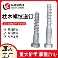 木螺纹道钉S1型S2S3螺旋道钉外六角扣件道钉高铁轨道配件现货供应