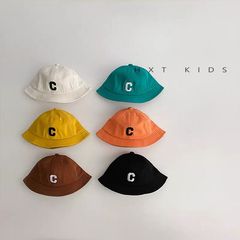 赤ちゃん漁師帽春秋ins韓国版cアルファベット刺繍日除け盆帽乳幼児赤ちゃん春旅行帽子