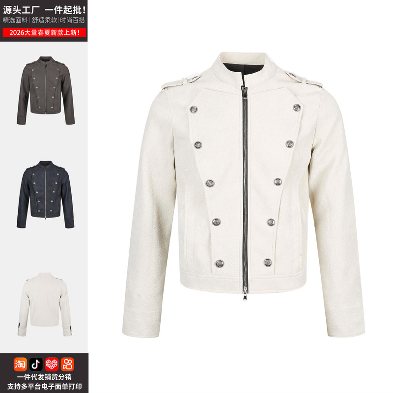 American retro solid color military-style design jacket for men and women, loose basic top for autumn--direct from the manufacturer American retro solid color military-style design jacket for men and women, loose basic top for autumn--direct from the manufacturer