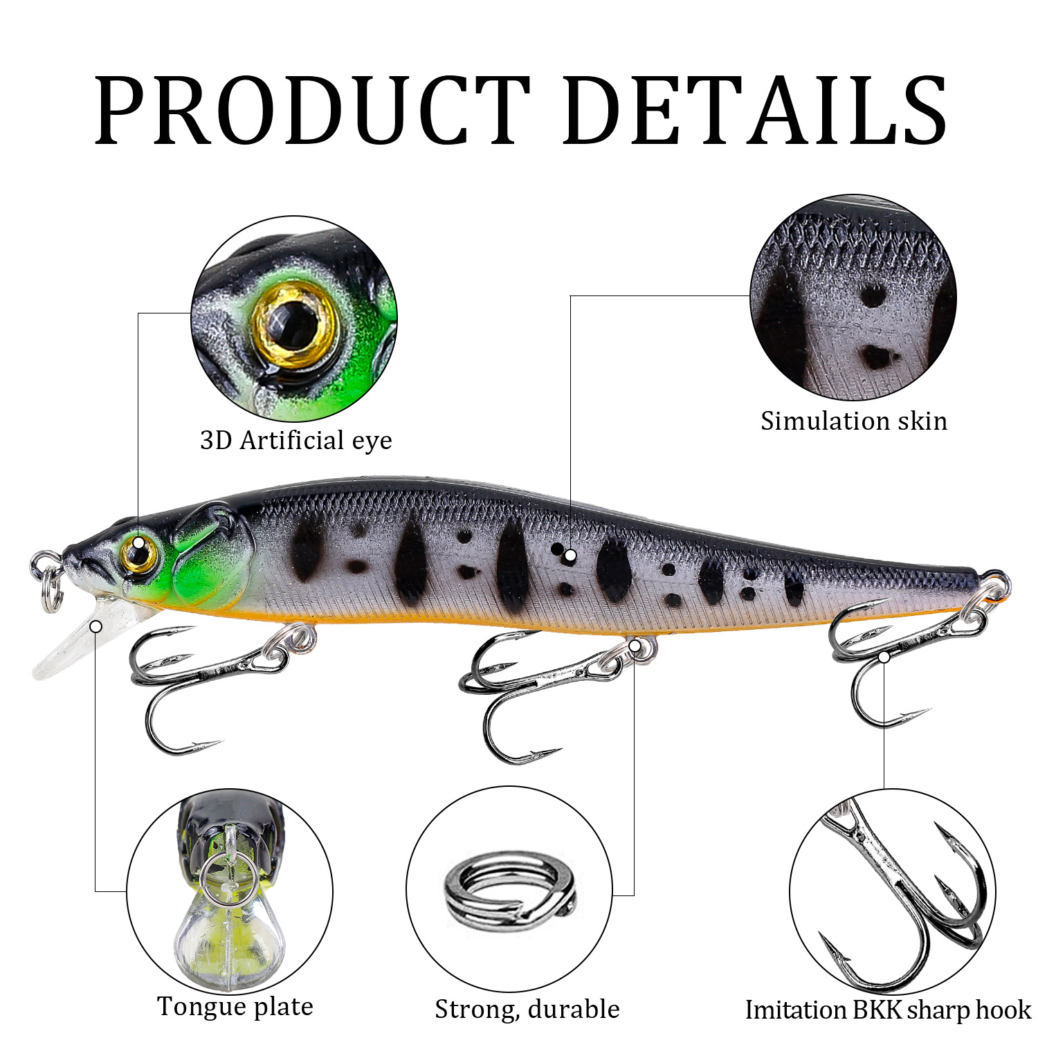 Floating Minnow Lures 115mm 14g Hard Baits Fresh Water Bass Swimbait Tackle Gear