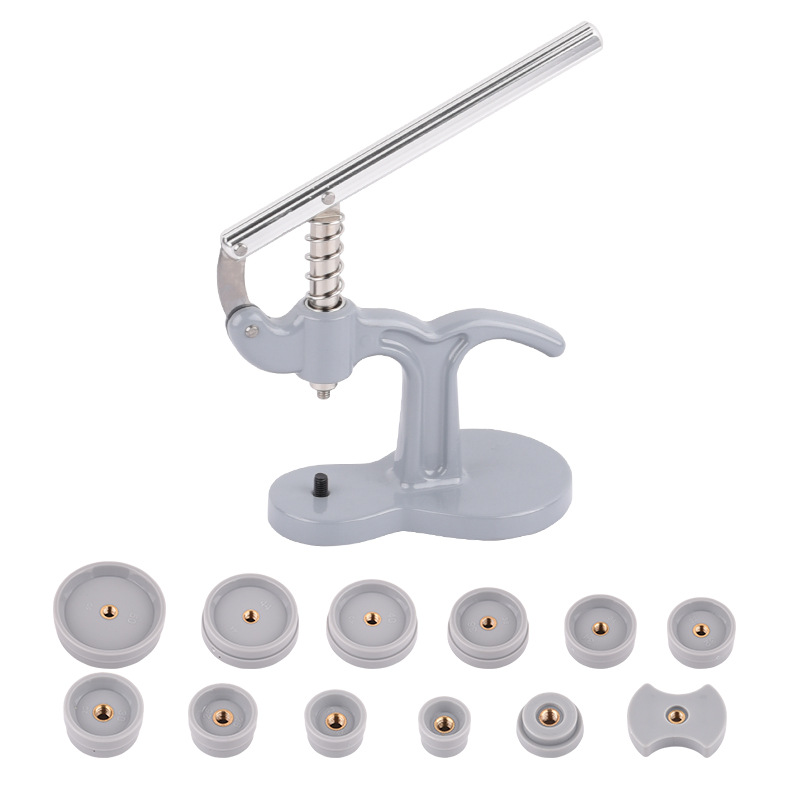 12 개의 캡이있는 도매 시계 캡 프레서 시계 캡 프레서 시계 백 커버 분해 및 교체 배터리 수리 도구