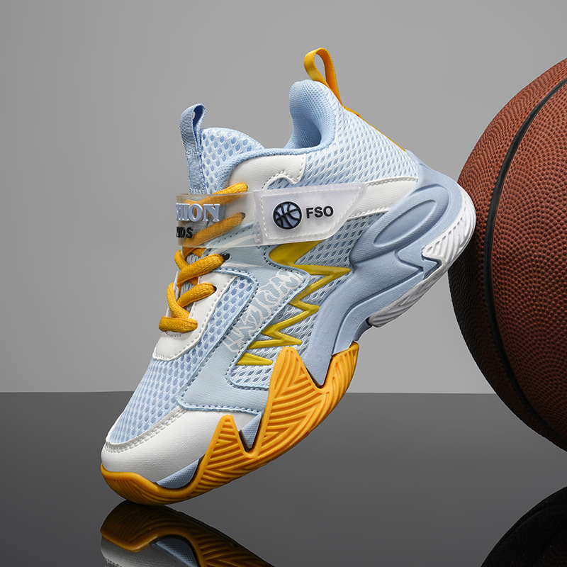 Children's Professional Training Basketball Shoes, Men's Non-Slip, Wear-Resistant, Breathable Mesh Sports Shoes for Boys, Youth Sneakers, Running Shoes