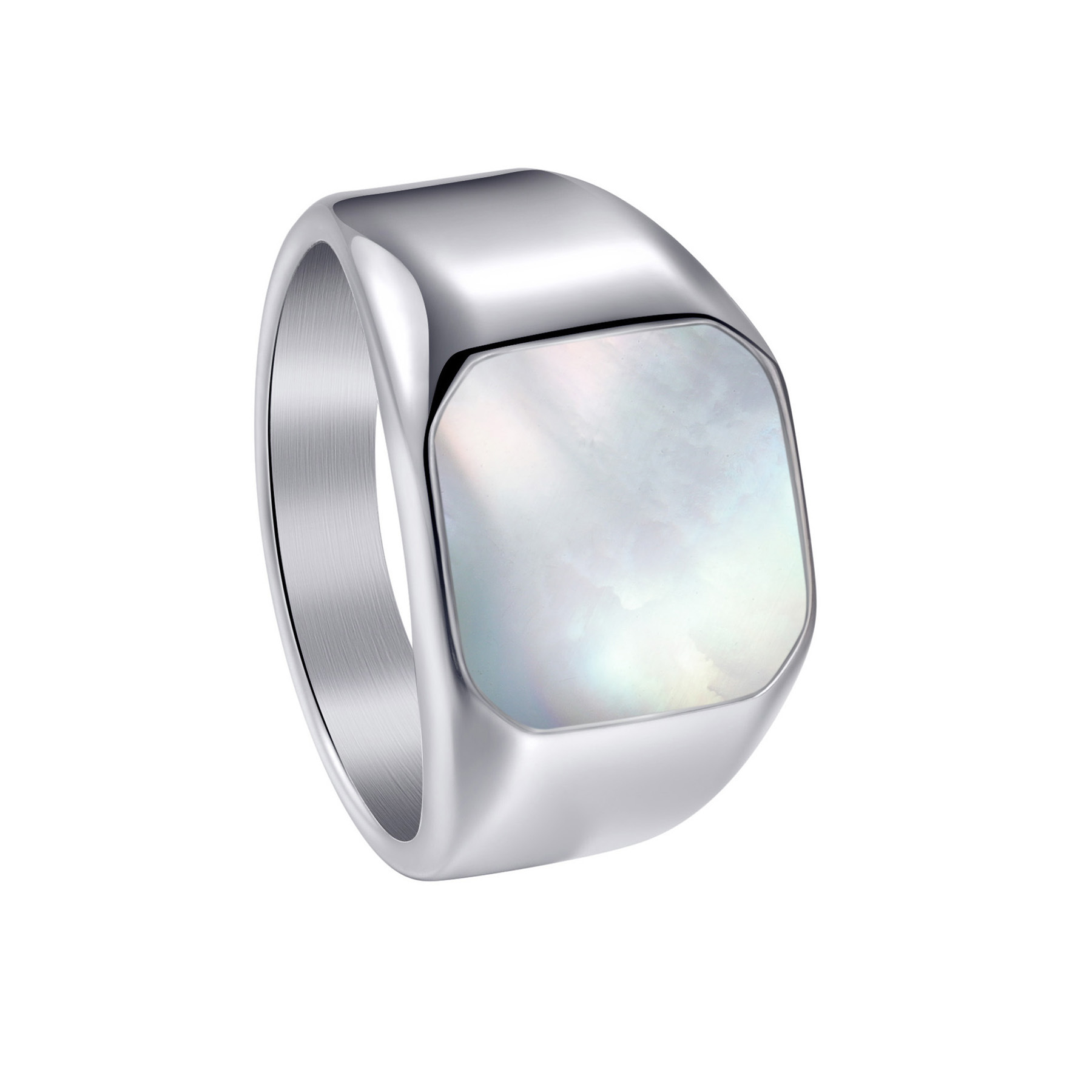 All Seasons Season Hip-Hop Vintage Style Solid Color Titanium Steel Plating Men's Rings Men Signet Rings