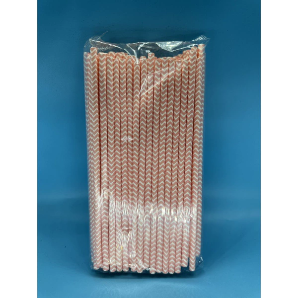 Pink wave 6*197 flat mouth/bare tube/100 pieces/three layers of paper