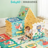 Коврик для ползания babygo, утолщенный детский коврик для гостиной, детский коврик для сращивания без запаха, домашний складной коврик для ползания, игровой коврик