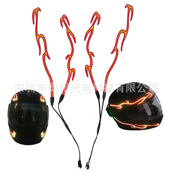 Glowing Helmet EL Luminous Strip Motorcycle Helmet