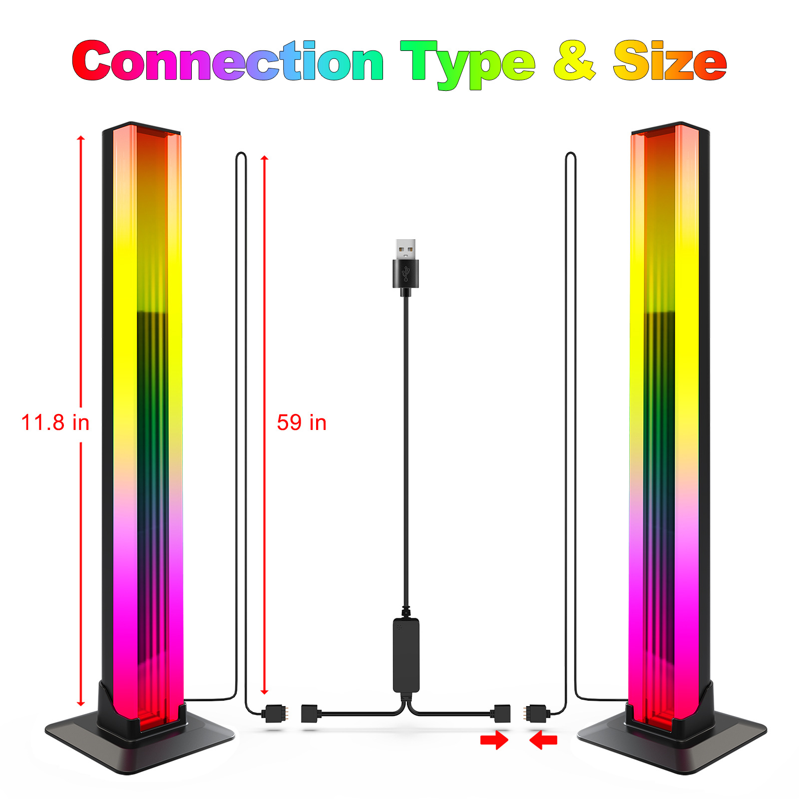 Luz ambiental LED de escritorio con espejo en capas, RGB, colorida, Bluetooth, para juegos, deportes electrónicos, lámpara de ambiente con sonido activado, lámpara de escritorio moderna.