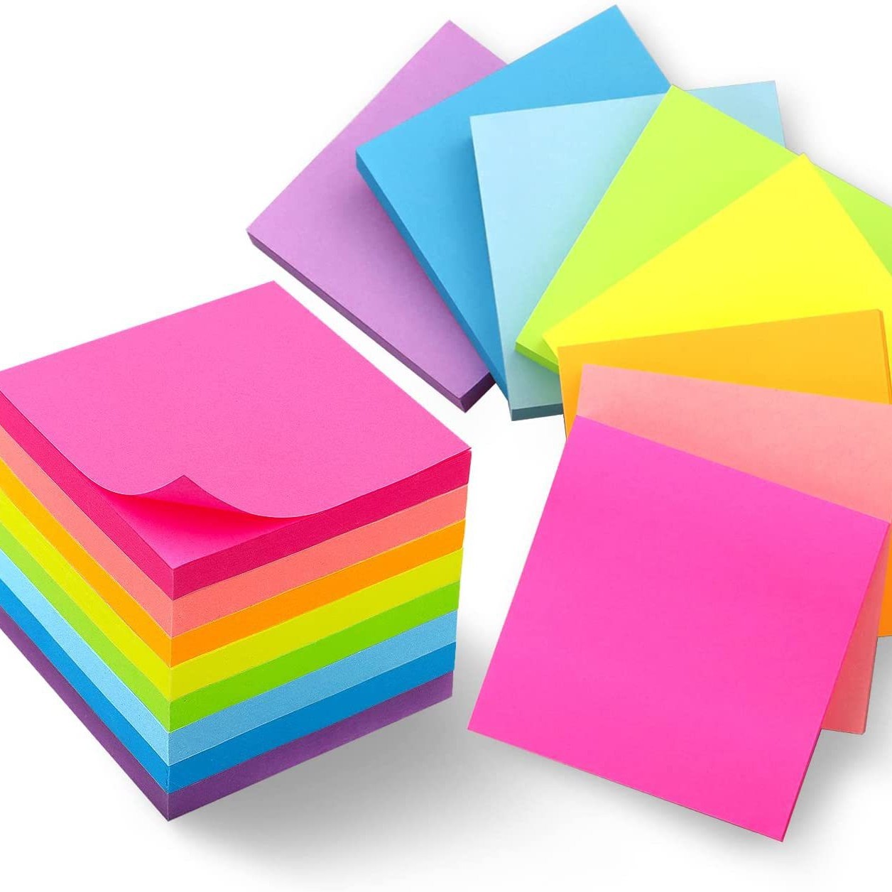 공장 도매 형광 컬러 노트 패드 학생 메모장 사무용품 N 번 스티커 메모 포스트잇 노트