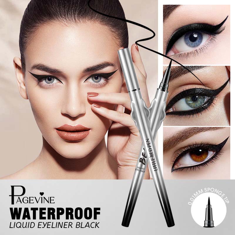 Delineador de ojos líquido negro PAGE VINE que no se corre, de secado rápido, resistente al agua, al sudor y a la decoloración, maquillaje al por mayor. image 1