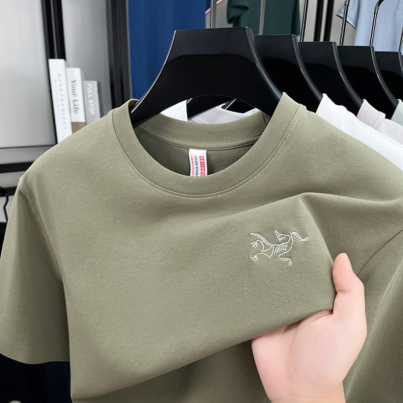 ソースファクトリーファッショナブルでカジュアルな高品質多用途プリント半袖Tシャツメンズ夏のトレンドカジュアル|undefined