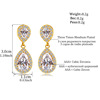 Classic zirconium, earrings, suitable for import, European style, light luxury style