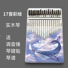 新款21音拇指琴初学者彩色卡通17音手指钢琴kalimba乐器儿童礼物