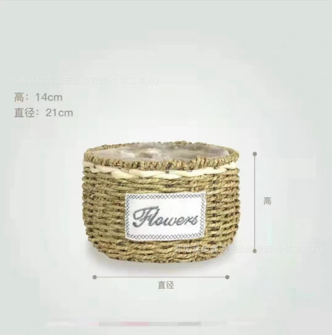 Cestas de flores tejidas a mano tejidas de paja bambú tejidas de flores tejidas a mano imitación de vid y fruta huevo caja de regalo cesta pastoral