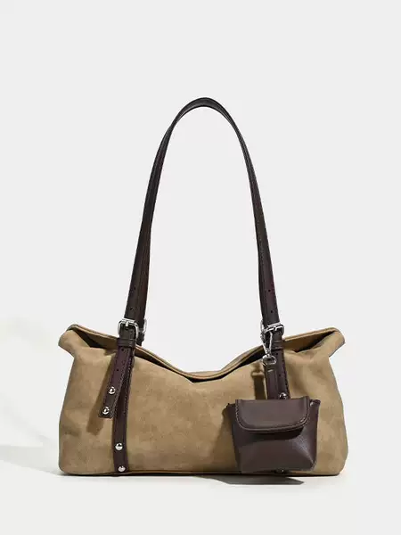2025 Autumn and Winter New Retro Suede Pillow Bag Large Capacity Commuting Underarm Bag Fashionable and Easiest for Match Crossbody Bag for Women